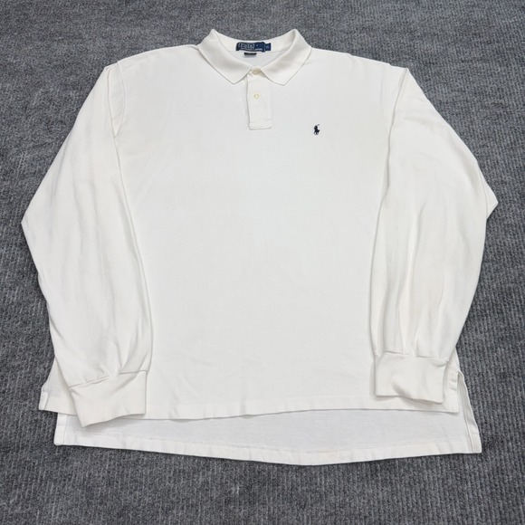 Polo Ralph Lauren Other - Vintage Polo Ralph Lauren Long Sleeve Polo Shirt  Mens XL White Pony Logo Cotton